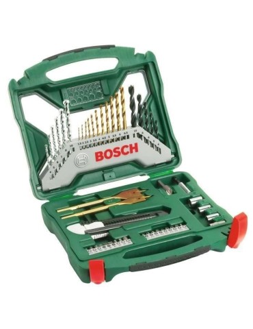 Set mixte vissage-perçage Bosch - Coffret X-Line Titane de forets et d'embouts de vissage, 50 pieces