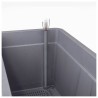 DEROMA Jardiniere Muret Cosmo - 78 x h39 cm - Perle - A réserve d'eau