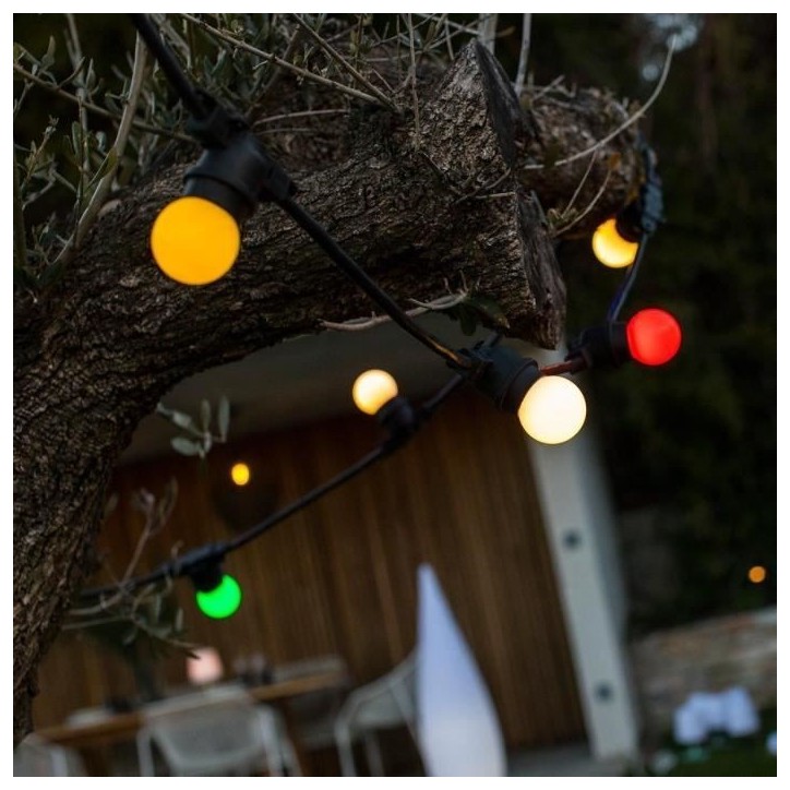 Guirlande lumineuse solaire - LUMISKY - PARTY GUINGUETTE SOLAR - 5.70 m - 8 modes - 10 globes multicolore LED Guirlande lumineuse solaire - LUMISKY - PARTY GUINGUETTE SOLAR - 5.70 m - 8 modes - 10 globes multicolore LED