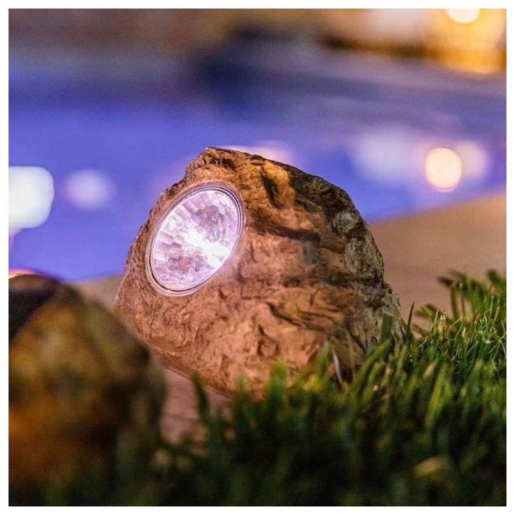 Lot de 3 rochers solaires de jardin a poser - LUMISKY - ROCKY BROWN - 14 et 9 cm - Balisage - LED blanc Lot de 3 rochers solaires de jardin a poser - LUMISKY - ROCKY BROWN - 14 et 9 cm - Balisage - LED blanc