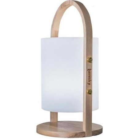 Lanterne extérieure LED Woody - LUMISKY - Blanc - Design scandinave -