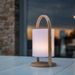 Lanterne extérieure LED Woody - LUMISKY - Blanc - Design scandinave -