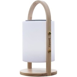 Lampe enceinte bluetooth sans fil - LUMISKY - WOODY PLAY - H37 cm - Po