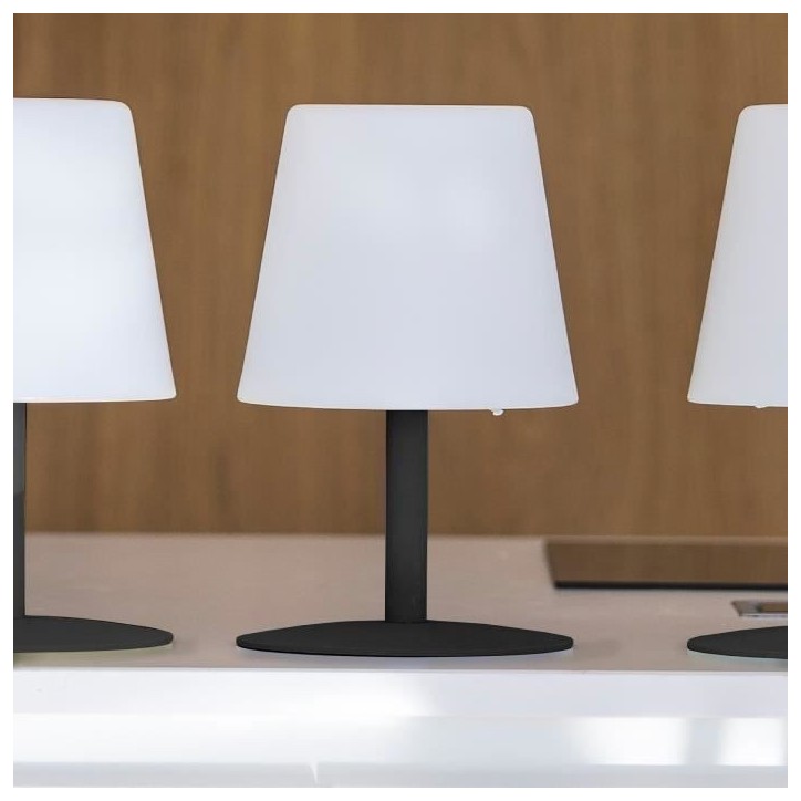 Lampe de table LED sans fil Standy Mini Rock - Lumisky - H 25 cm - Gris et blanc Lampe de table LED sans fil Standy Mini Rock - Lumisky - H 25 cm - Gris et blanc