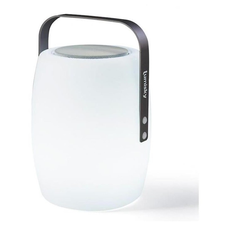 Lampe enceinte bluetooth sans fil - LUMISKY - LUCY PLAY - H31 cm - LED blanc et multicolore dimmable Lampe enceinte bluetooth sans fil - LUMISKY - LUCY PLAY - H31 cm - LED blanc et multicolore dimmable