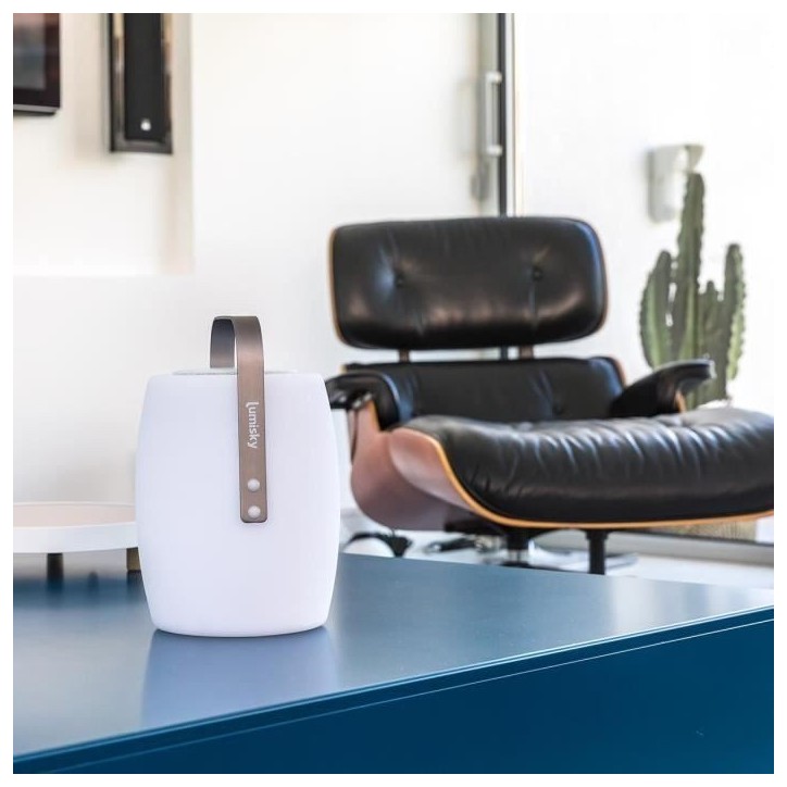 Lampe enceinte bluetooth sans fil - LUMISKY - LUCY PLAY - H31 cm - LED blanc et multicolore dimmable Lampe enceinte bluetooth sans fil - LUMISKY - LUCY PLAY - H31 cm - LED blanc et multicolore dimmable