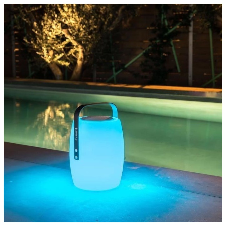 Lampe enceinte bluetooth sans fil - LUMISKY - LUCY PLAY - H31 cm - LED blanc et multicolore dimmable Lampe enceinte bluetooth sans fil - LUMISKY - LUCY PLAY - H31 cm - LED blanc et multicolore dimmable