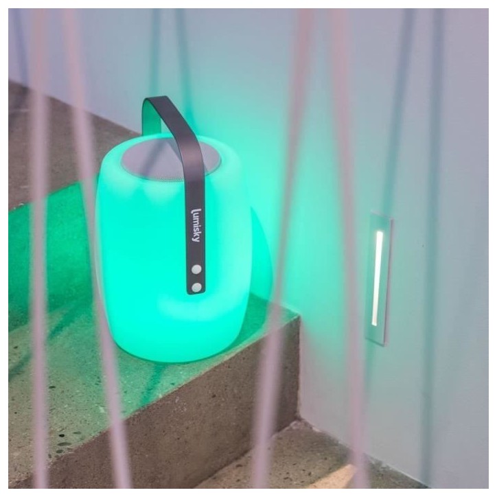 Lampe enceinte bluetooth sans fil - LUMISKY - LUCY PLAY - H31 cm - LED blanc et multicolore dimmable Lampe enceinte bluetooth sans fil - LUMISKY - LUCY PLAY - H31 cm - LED blanc et multicolore dimmable