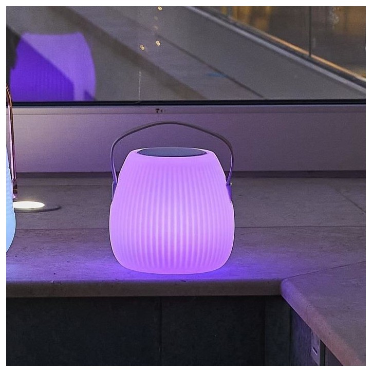 Lampe enceinte bluetooth sans fil - LUMISKY - MINI MAY PLAY - H23 cm - LED blanc et multicolore dimmable Lampe enceinte bluetooth sans fil - LUMISKY - MINI MAY PLAY - H23 cm - LED blanc et multicolore dimmable