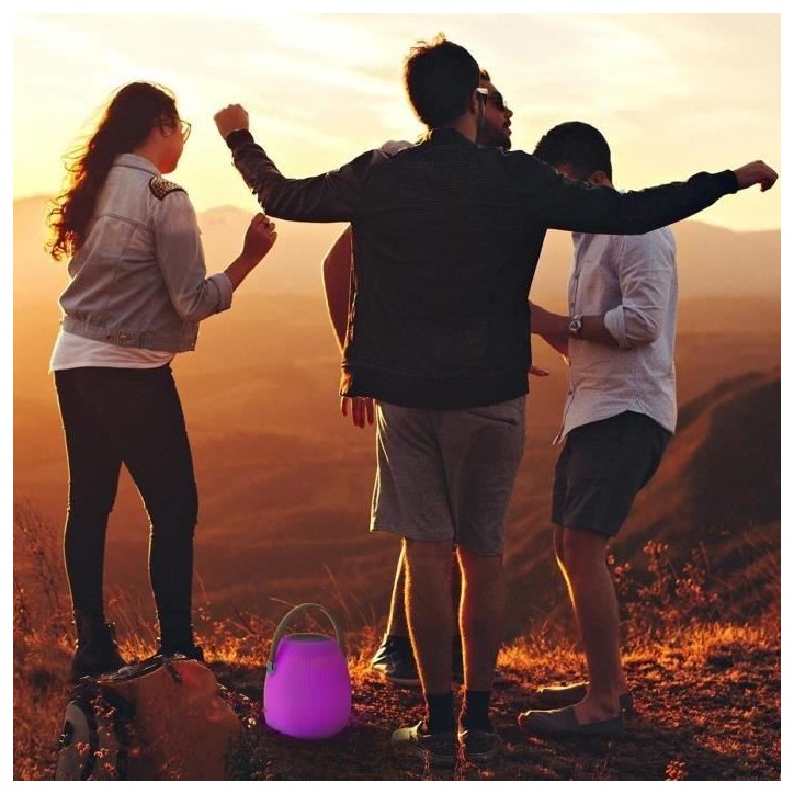 Lampe enceinte bluetooth sans fil - LUMISKY - MINI MAY PLAY - H23 cm - LED blanc et multicolore dimmable Lampe enceinte bluetooth sans fil - LUMISKY - MINI MAY PLAY - H23 cm - LED blanc et multicolore dimmable