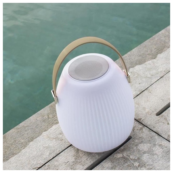 Lampe enceinte bluetooth sans fil - LUMISKY - MINI MAY PLAY - H23 cm - LED blanc et multicolore dimmable Lampe enceinte bluetooth sans fil - LUMISKY - MINI MAY PLAY - H23 cm - LED blanc et multicolore dimmable