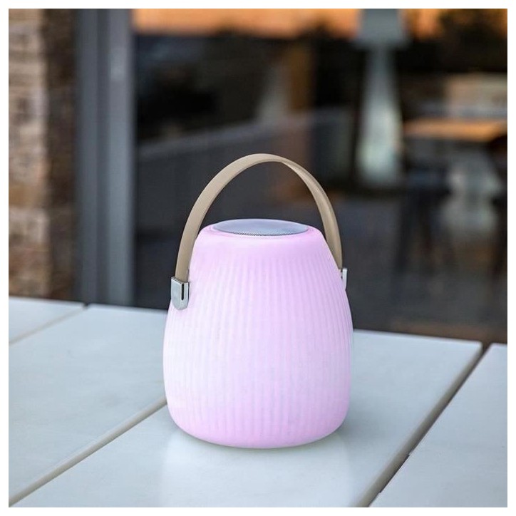 Lampe enceinte bluetooth sans fil - LUMISKY - MINI MAY PLAY - H23 cm - LED blanc et multicolore dimmable Lampe enceinte bluetooth sans fil - LUMISKY - MINI MAY PLAY - H23 cm - LED blanc et multicolore dimmable
