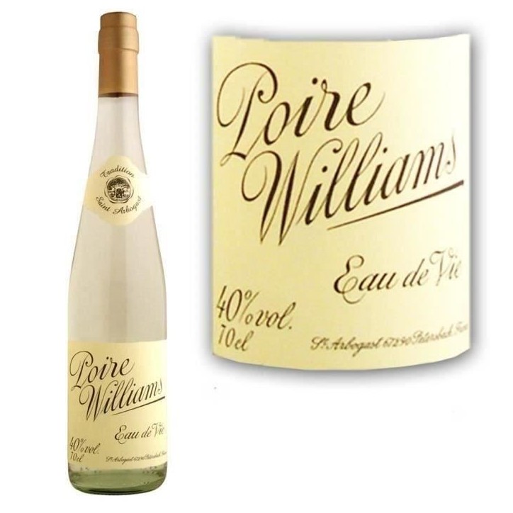 Eau de vie Poire Williams St Arbogast 40° 70cl
