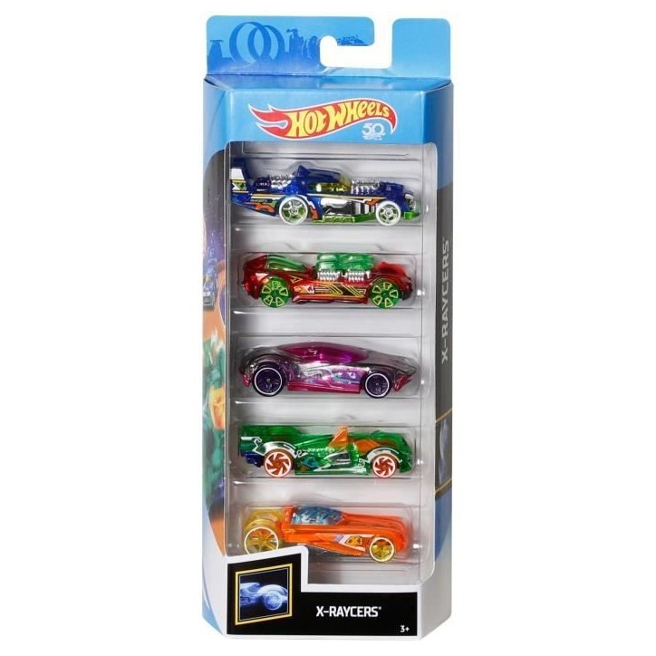 Coffret de 5 voitures Hot Wheels - Modele aléatoire - 400+ modeles - 15 thématiques 1806