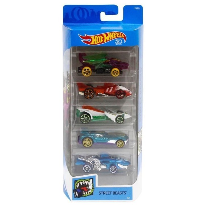 Coffret de 5 voitures Hot Wheels - Modele aléatoire - 400+ modeles - 15 thématiques 1806