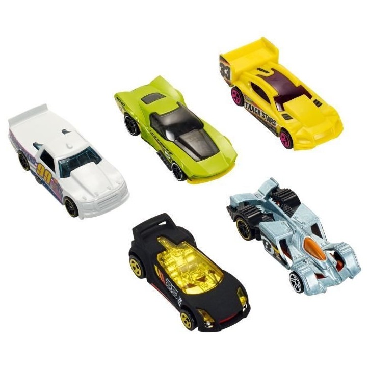 Coffret de 5 voitures Hot Wheels - Modele aléatoire - 400+ modeles - 15 thématiques 1806