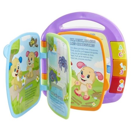 Fisher-Price - Livre Interactif Comptines - Livre bébé - 6 mois et + CDH39