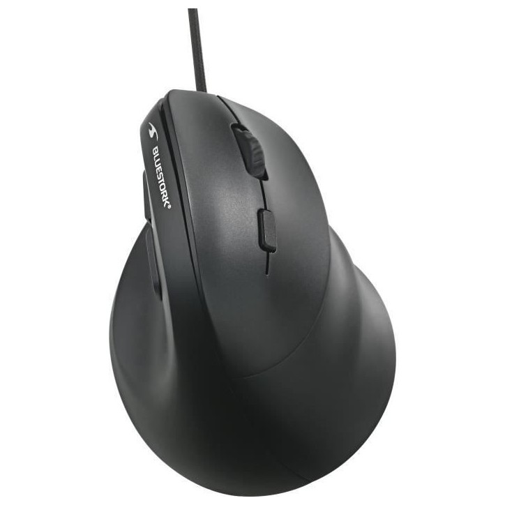 Souris filaire ergonomique verticale - Bluestork - ERGO LUMI FILAIRE - Prévention syndrome souris - Noir Souris filaire ergonomique verticale - Bluestork - ERGO LUMI FILAIRE - Prévention syndrome souris - Noir