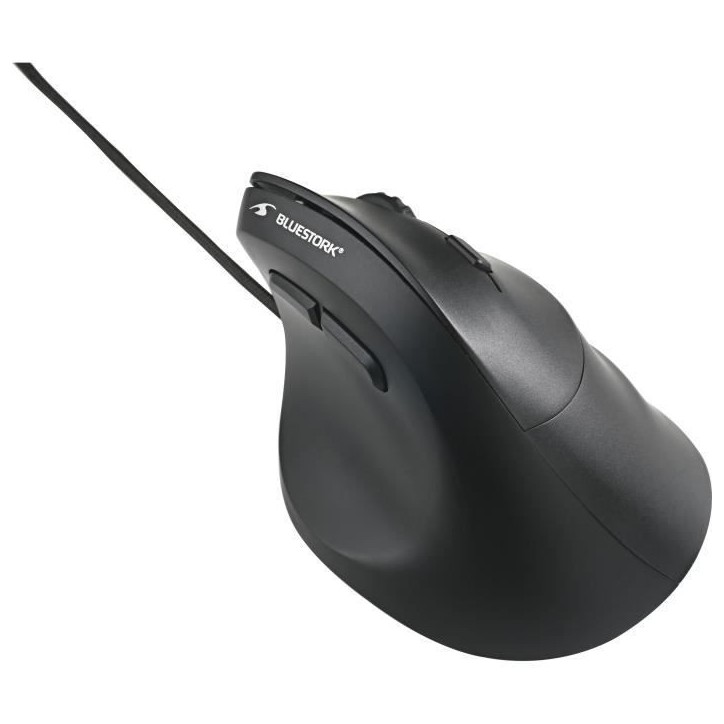 Souris filaire ergonomique verticale - Bluestork - ERGO LUMI FILAIRE - Prévention syndrome souris - Noir Souris filaire ergonomique verticale - Bluestork - ERGO LUMI FILAIRE - Prévention syndrome souris - Noir