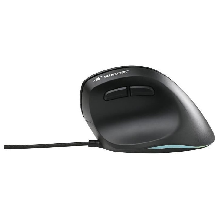 Souris filaire ergonomique verticale - Bluestork - ERGO LUMI FILAIRE - Prévention syndrome souris - Noir Souris filaire ergonomique verticale - Bluestork - ERGO LUMI FILAIRE - Prévention syndrome souris - Noir