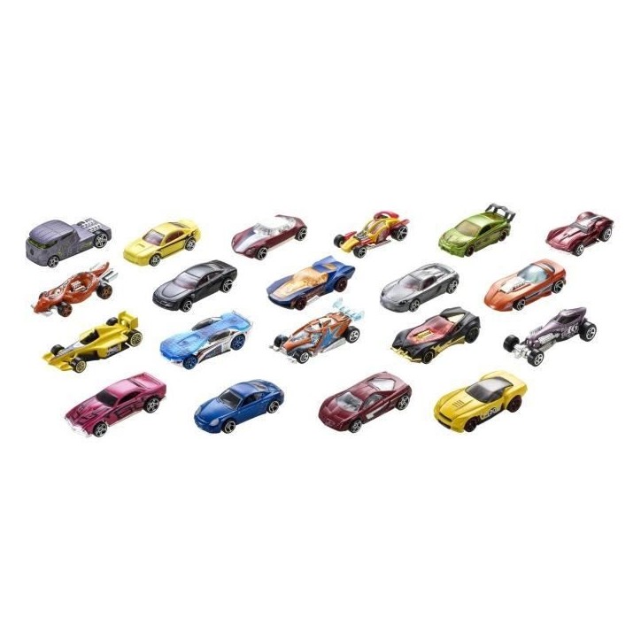 Hot Wheels - Coffret De 20 Véhicules - Petites voitures - 3 ans et + H7045 Hot Wheels - Coffret De 20 Véhicules - Petites voitures - 3 ans et + H7045