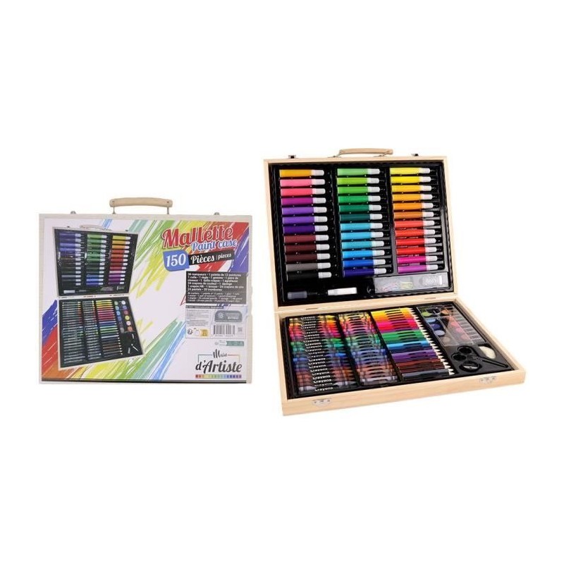 Mallette de dessin - MAIN D'ARTISTE - 150 Pieces - Loisir Créatif - D Mallette de dessin - MAIN D'ARTISTE - 150 Pieces - Loisir Créatif - D