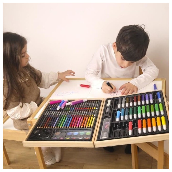 Mallette de dessin - MAIN D'ARTISTE - 150 Pieces - Loisir Créatif - Des 5 ans Mallette de dessin - MAIN D'ARTISTE - 150 Pieces - Loisir Créatif - Des 5 ans