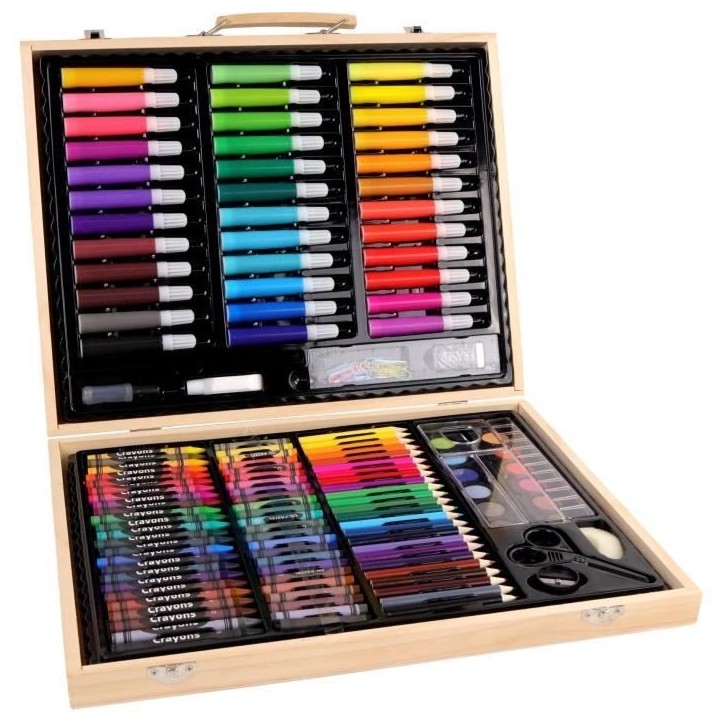 Mallette de dessin - MAIN D'ARTISTE - 150 Pieces - Loisir Créatif - Des 5 ans Mallette de dessin - MAIN D'ARTISTE - 150 Pieces - Loisir Créatif - Des 5 ans