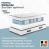 Matelas 140 x 200 cm - Hauteur 19 cm - 580 ressorts ensachés - 7 zone