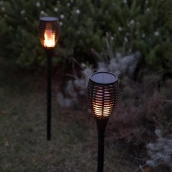 Torche solaire Maity Sun - Effet flamme - LED - H 80 cm - Blanc chaud