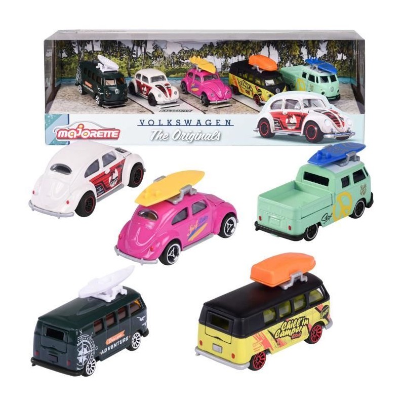 Lot de 5 voitures en métal Volkswagen The Originals Lot de 5 voitures en métal Volkswagen The Originals