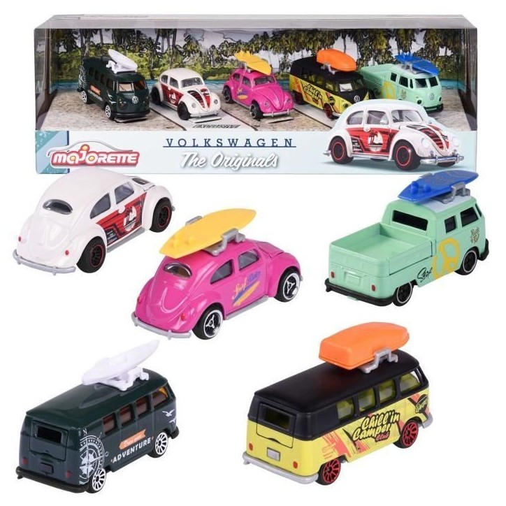 Lot de 5 voitures en métal Volkswagen The Originals Lot de 5 voitures en métal Volkswagen The Originals
