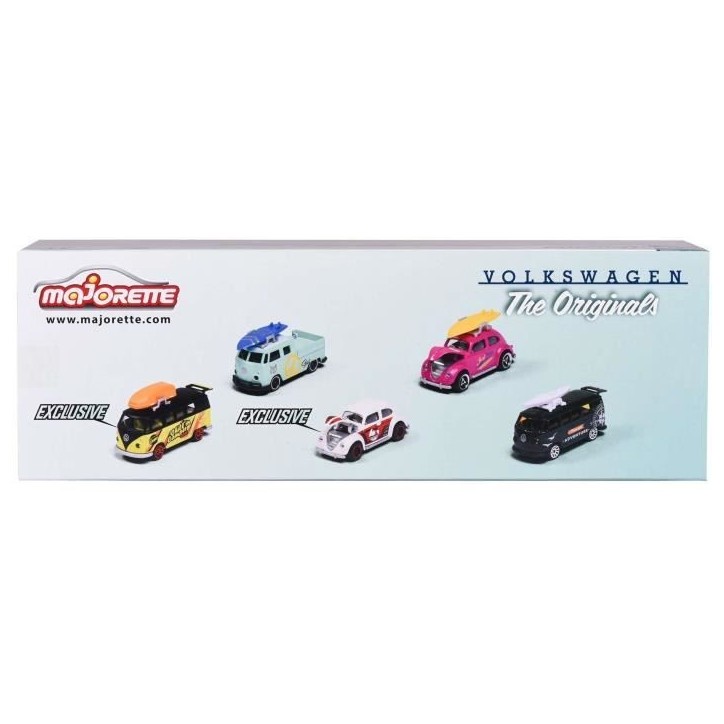 Lot de 5 voitures en métal Volkswagen The Originals Lot de 5 voitures en métal Volkswagen The Originals