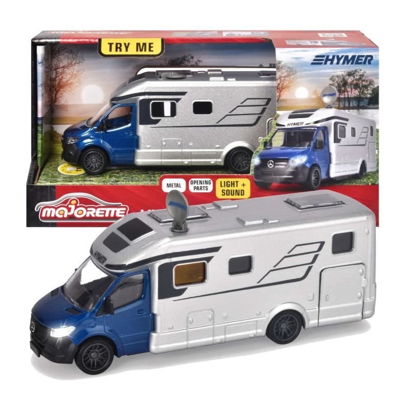 Majorette - Camping Car Mercedes - 19 cm - Portes ouvrantes - Son et l Majorette - Camping Car Mercedes - 19 cm - Portes ouvrantes - Son et l