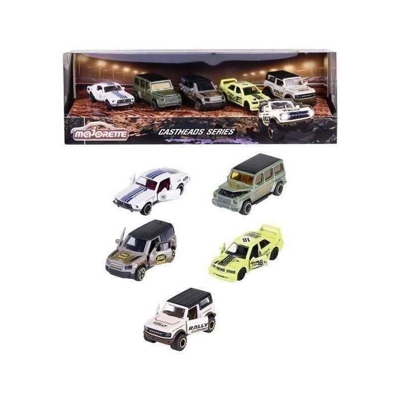 Majorette - Coffret Castheads Magazine - 5 véhicules en métal - Part Majorette - Coffret Castheads Magazine - 5 véhicules en métal - Part