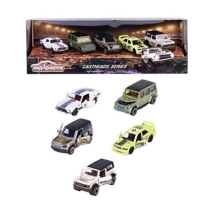 Majorette - Coffret Castheads Magazine - 5 véhicules en métal - Parties ouvrantes et phares translucidesr - Des 3 ans Majorette - Coffret Castheads Magazine - 5 véhicules en métal - Parties ouvrantes et phares translucidesr - Des 3 ans