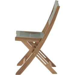 Set bistrot pliable en bois d'acacia FSC avec tressage en corde vert o