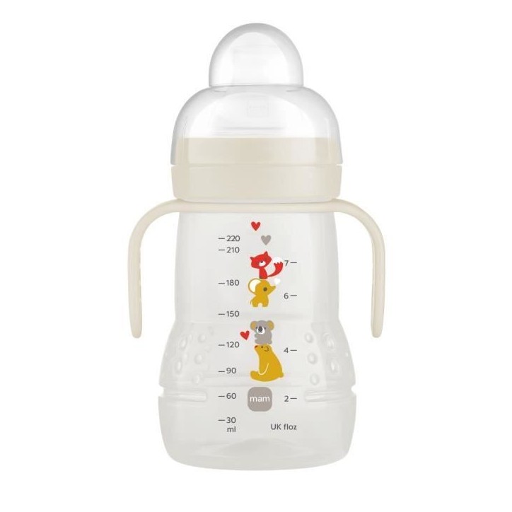 MAM Repas Biberon de Transition +4m Goutte Vert 220ml MAM Repas Biberon de Transition +4m Goutte Vert 220ml