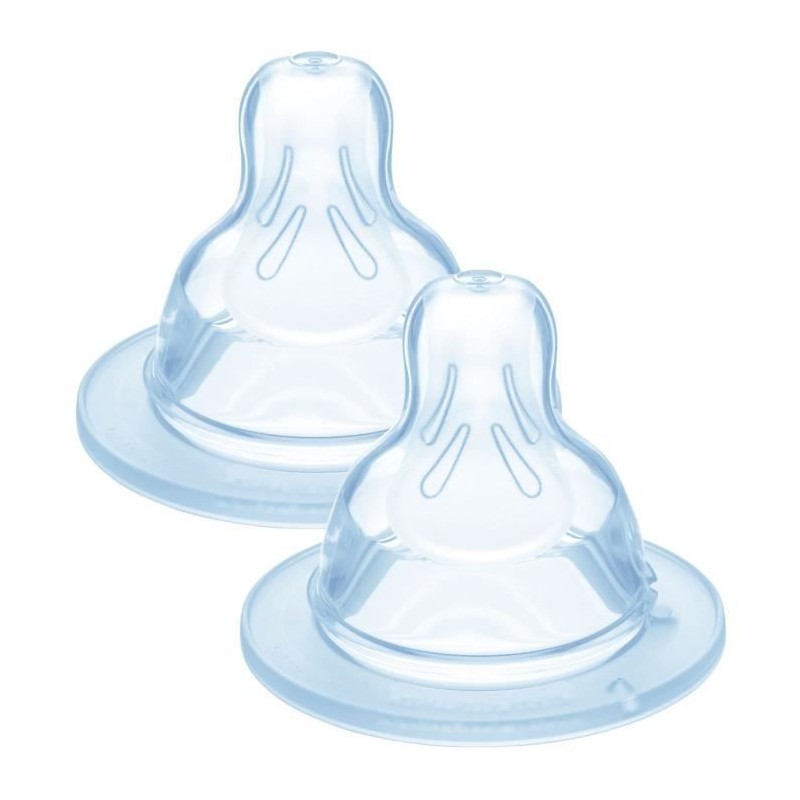 Tétine MAM Silicone +2m Débit 2 Moyen - Lot de 2 Tétine MAM Silicone +2m Débit 2 Moyen - Lot de 2