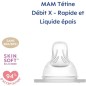 Tétine MAM Silicone Débit X Ultra Rapide - Lot de 2