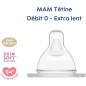MAM Accessoires pour Biberons Tétine Silicone Nouveau Né Débit 0 Extra Lent 2 unités