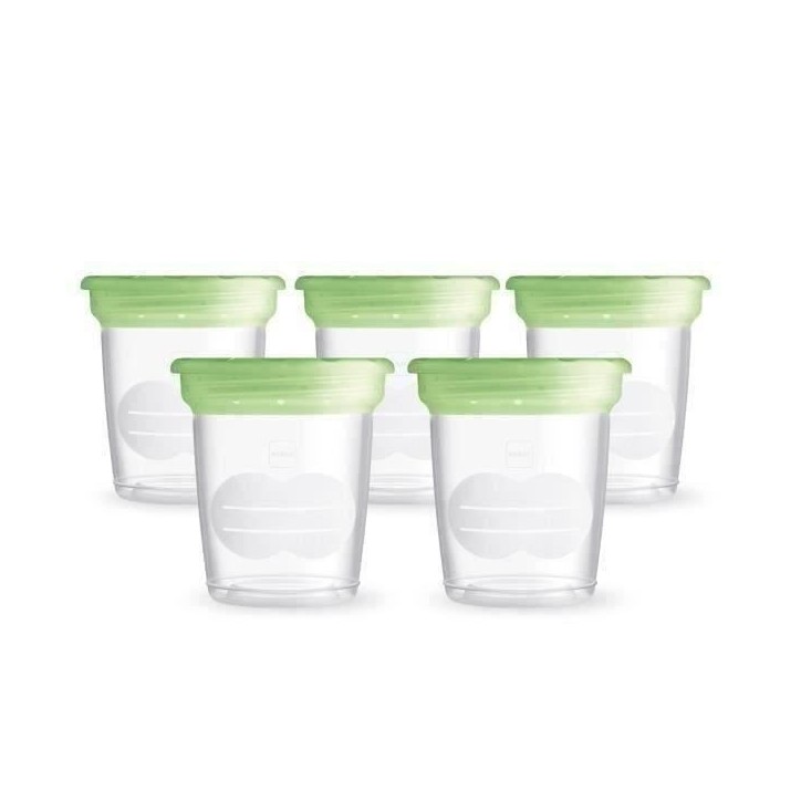 MAM Allaitement Pot de Conservation 120ml Lot de 5 MAM Allaitement Pot de Conservation 120ml Lot de 5