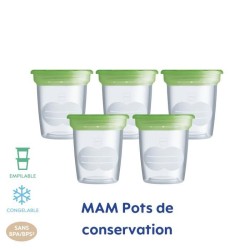 MAM Allaitement Pot de Conservation 120ml Lot de 5