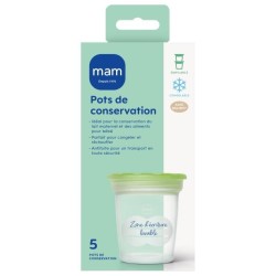 MAM Allaitement Pot de Conservation 120ml Lot de 5