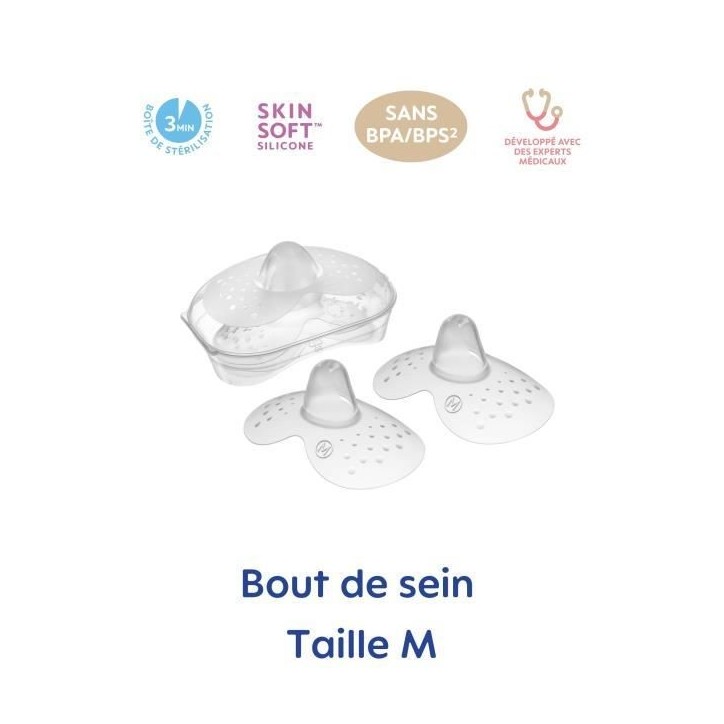 MAM Bout de sein Taille M - Silicone - Bte stérilisation X2 MAM Bout de sein Taille M - Silicone - Bte stérilisation X2