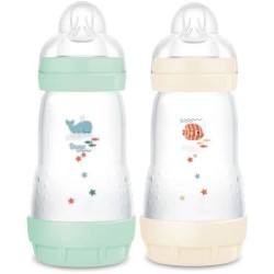 Lot de 2 Biberons - MAM - Easy Start - Anti-colique Classique - 260 ml