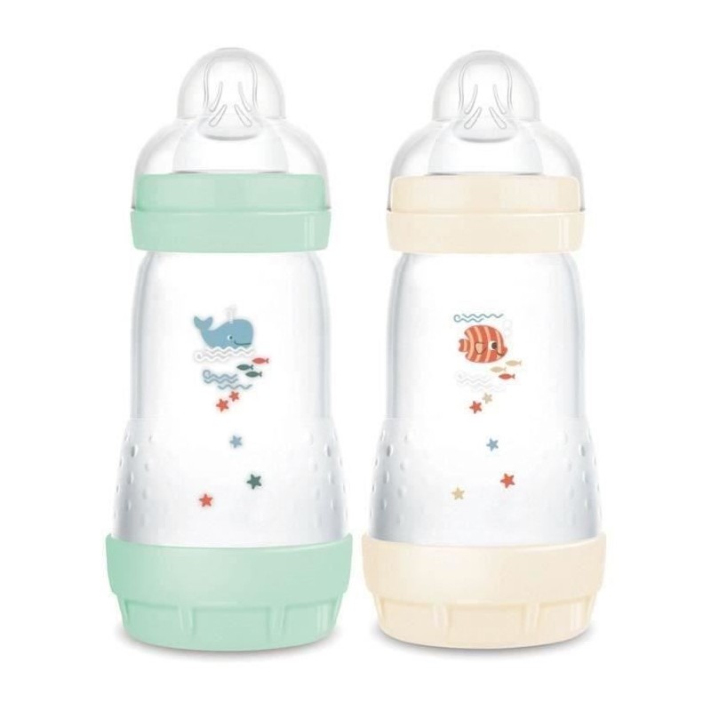 Lot de 2 Biberons - MAM - Easy Start - Anti-colique Classique - 260 ml Lot de 2 Biberons - MAM - Easy Start - Anti-colique Classique - 260 ml