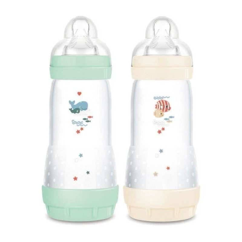 Lot de 2 Biberons - MAM - Easy Start - Anti-colique Classique - 320 ml Lot de 2 Biberons - MAM - Easy Start - Anti-colique Classique - 320 ml