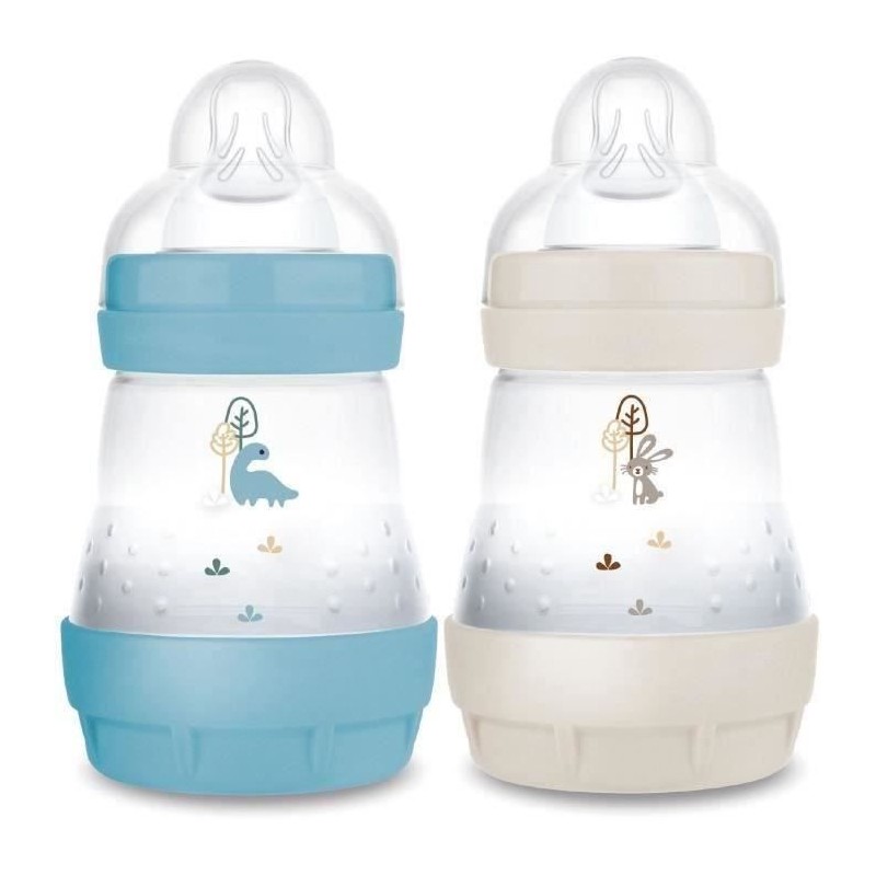 Lot de 2 Biberons - MAM - Easy Start - Anti-colique - 160 ml - Tétine Lot de 2 Biberons - MAM - Easy Start - Anti-colique - 160 ml - Tétine