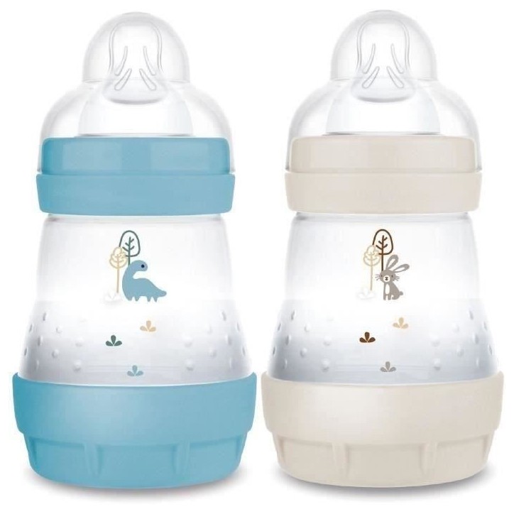 Lot de 2 Biberons - MAM - Easy Start - Anti-colique - 160 ml - Tétine débit 1 - Océan + Sable Lot de 2 Biberons - MAM - Easy Start - Anti-colique - 160 ml - Tétine débit 1 - Océan + Sable